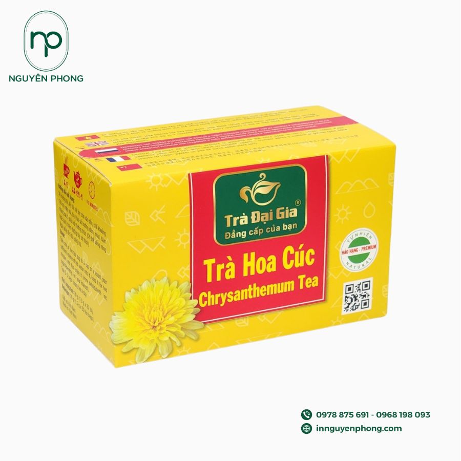 In hộp giấy đựng trà hoa cúc đẹp